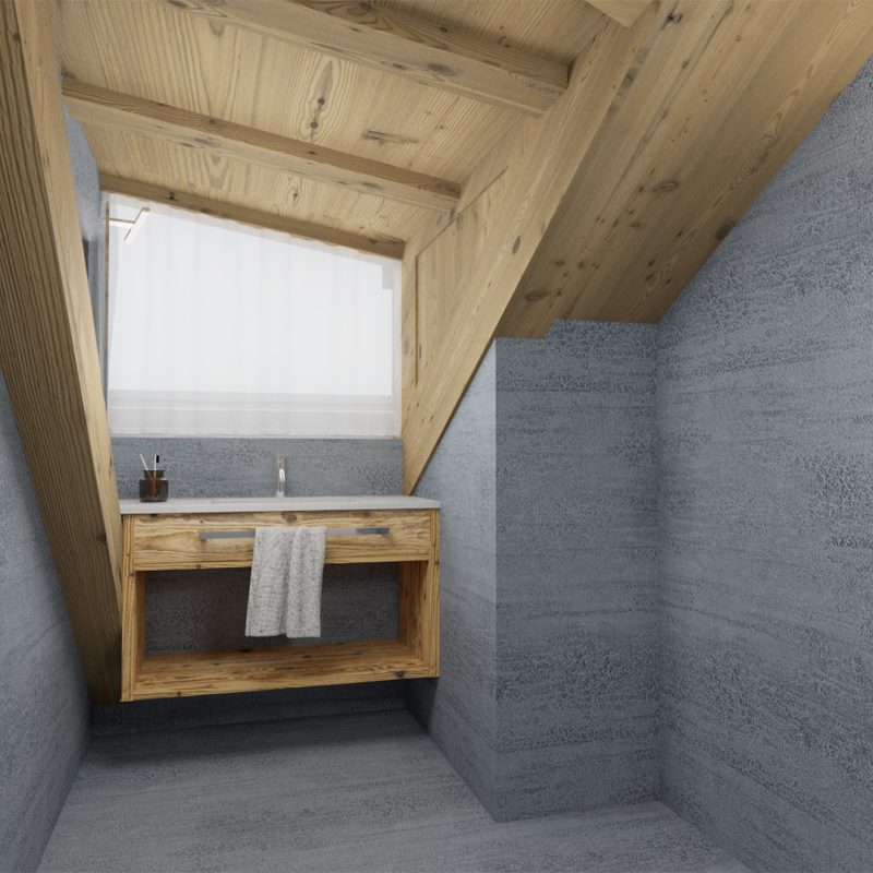 appartamento Vago in Chalet Silene a Livigno - bagno piano superiore